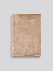 U.S. Polo Assn. Camel Premium Fleece Throw - Image 1 of 6