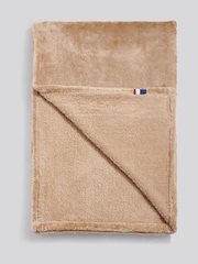 U.S. Polo Assn. Camel Premium Fleece Throw - Image 4 of 6