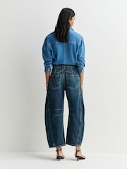 Blau - Free People Good Luck Mid Rise Barrel Jeans - Bild 2 von 5
