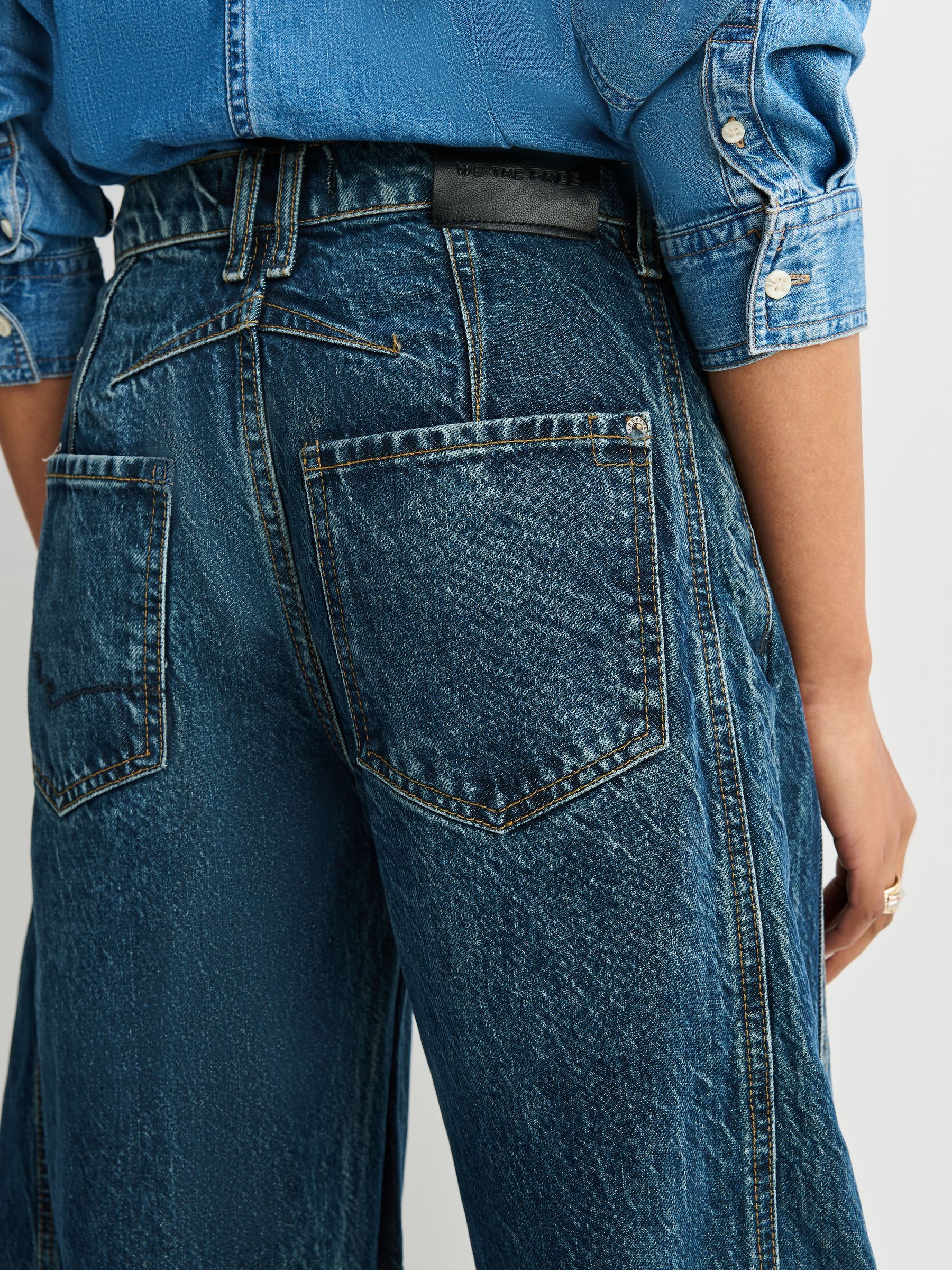 Comprar Azul - Calça jeans Free People Good Luse Mid Rise Barrel