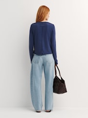 Free People Blue Nova Long Sleeve T-Shirt - Image 3 of 6