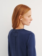 Free People Blue Nova Long Sleeve T-Shirt - Image 5 of 6