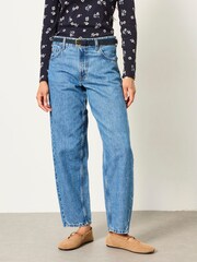 FatFace Camber Chambray Blue Petite Barrel Jeans - Image 1 of 5