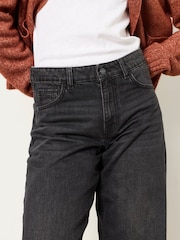 FatFace Camber Washed Black Petite Barrel Jeans - Image 5 of 6