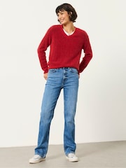 FatFace Carmel Blue Denim Petite Washed Jeans - Image 4 of 6