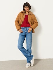 FatFace Carmel Blue Denim Petite Washed Jeans - Image 5 of 6