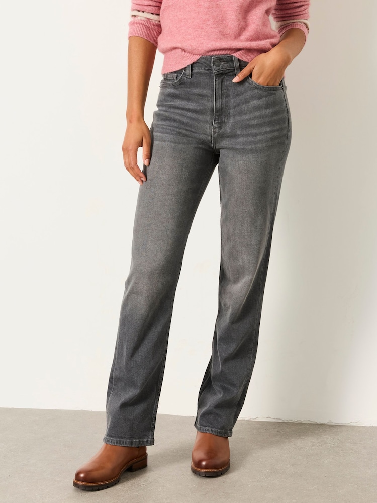 FatFace Carmel Grey Petite Comfort Straight Jeans - Image 1 of 7