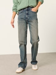 FatFace Carmel Teal Blue Comfort Straight Jeans - Image 1 of 5
