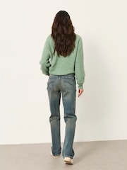 FatFace Carmel Teal Blue Comfort Straight Jeans - Image 2 of 5