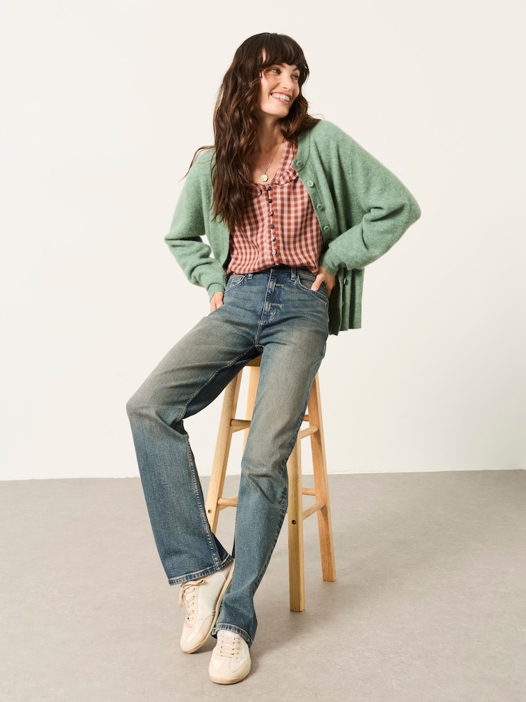 FatFace Carmel Teal Blue Comfort Straight Jeans - Image 5 of 5 FatFace Carmel Teal Blue Comfort Straight Jeans - Image 5 of 5