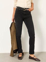 FatFace Chesham Black Petite Girlfriend Jeans - Image 1 of 7