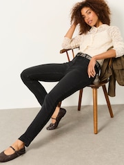 FatFace Chesham Black Petite Girlfriend Jeans - Image 5 of 7