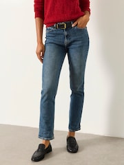 FatFace Chesham Dark Blue Petite Girlfriend Jeans - Image 1 of 6