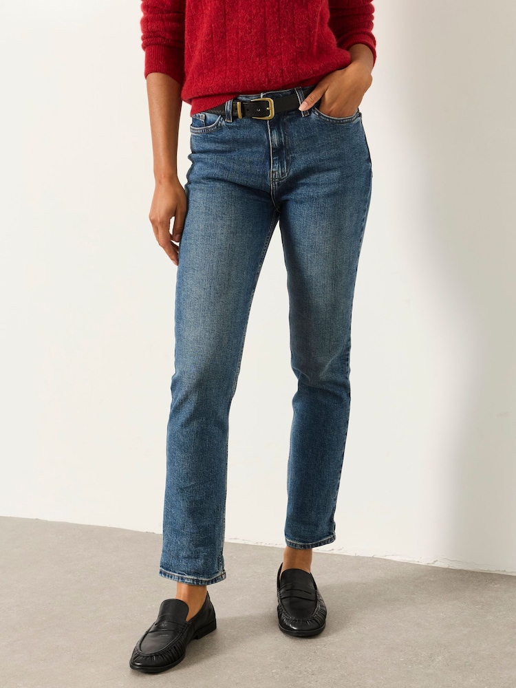 FatFace Chesham Dark Blue Petite Girlfriend Jeans - Image 1 of 6