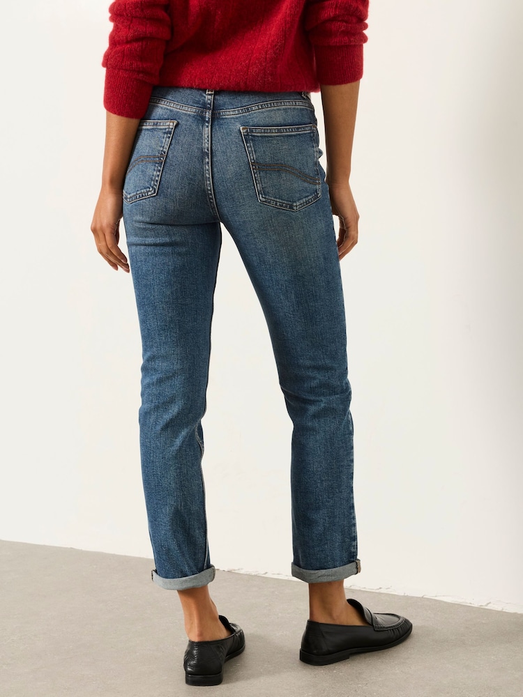 FatFace Chesham Dark Blue Petite Girlfriend Jeans - Image 2 of 6