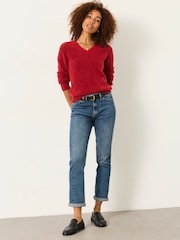 FatFace Chesham Dark Blue Petite Girlfriend Jeans - Image 4 of 6