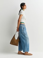 Free People Blue Easy Peasy Pull On Jeans - Image 4 of 6