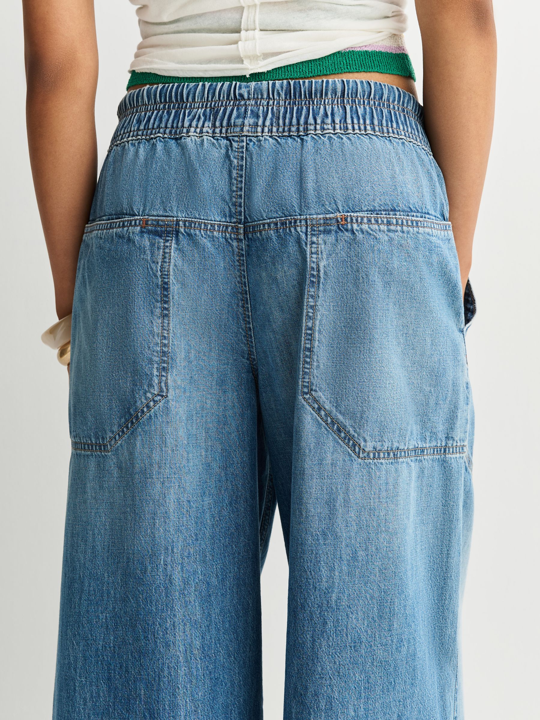 pon2pan2☆HappyRose Buy Free People Light Blue Easy Peasy Pull On Jeans from Next USA