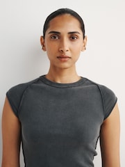 أسود - تيشرت من تشكيلة Ever Had من Free People - صورة 5 من 7