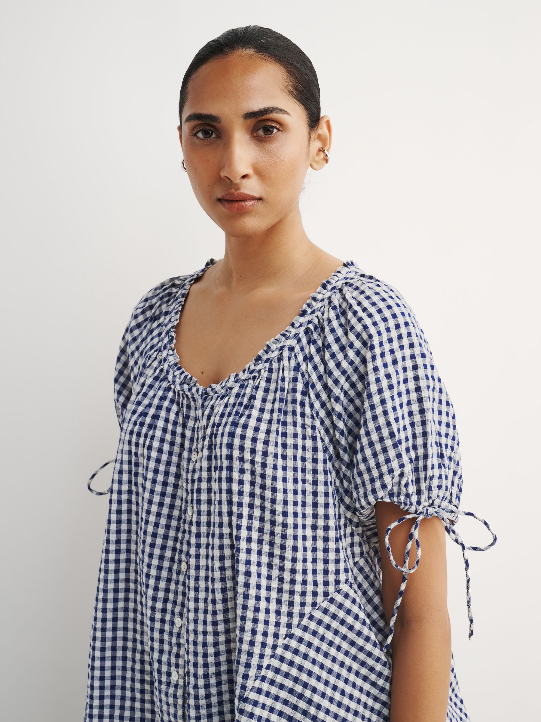 Buy Free People Blue Farley Gingham Tunic from Next USA