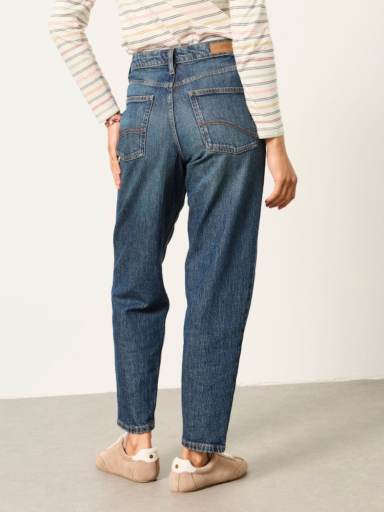 FatFace Marlow Teal Blue Petite Taper Leg Jeans - Image 2 of 5 FatFace Marlow Teal Blue Petite Taper Leg Jeans - Image 2 of 5