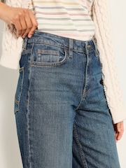 FatFace Marlow Teal Blue Petite Taper Leg Jeans - Image 3 of 5