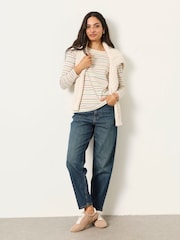 FatFace Marlow Teal Blue Petite Taper Leg Jeans - Image 4 of 5