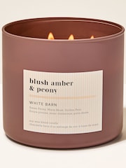Bath & Body Works Blush Amber & Peony 3 Wick Candle 411g - Image 1 of 3