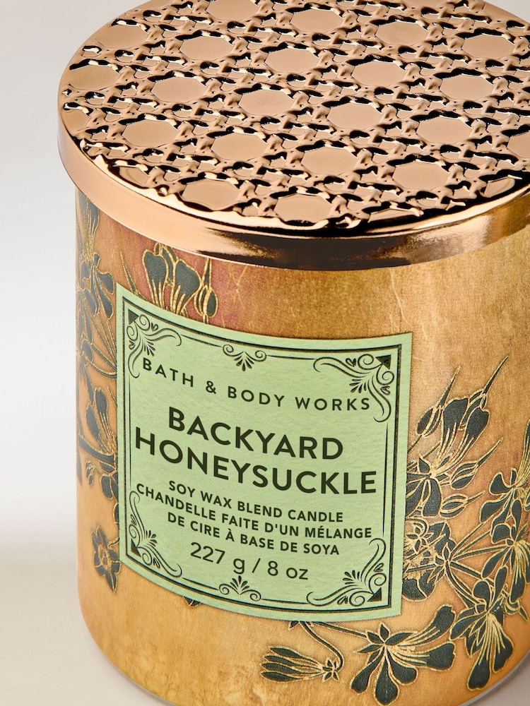 Bath & Body Works Backyard Honeysuckle Single Wick Candle 227g - Image 2 of 2