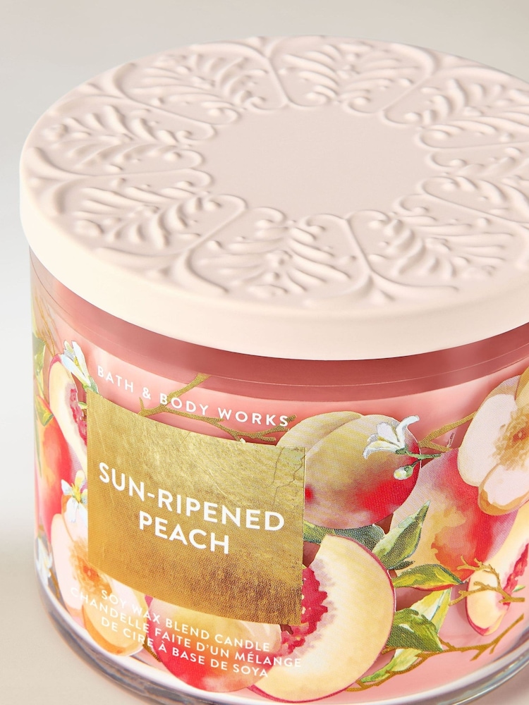 Bath & Body Works Sun - Ripened Peach 3 Wick Candle 411g - Image 2 of 4