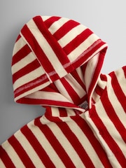 JoJo Maman Bébé Red Stripe Anchor Hooded Poncho Towel - Image 3 of 4