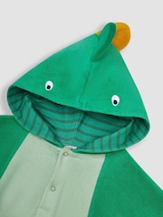JoJo Maman Bébé Green Dinosaur Character Hooded Poncho Towel - Image 4 of 4