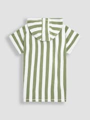 JoJo Maman Bébé Green Stripe Lion Hooded Poncho Towel - Image 2 of 4