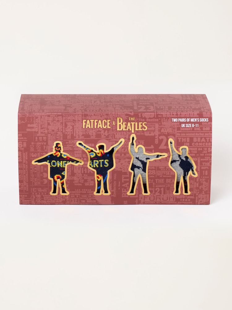 FatFace 2 Lot de chaussettes Beatles dans une boîte-cadeau - Image 1 de 2 FatFace 2 Lot de chaussettes Beatles dans une boîte-cadeau - Image 1 de 2
