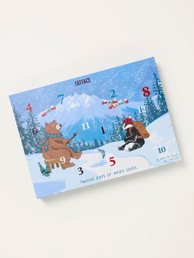 FatFace Multi 12 Days Of Socks Christmas Advent Calendar - Image 1 of 3 FatFace Multi 12 Days Of Socks Christmas Advent Calendar - Image 1 of 3