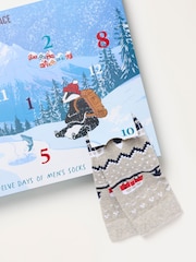 FatFace Multi 12 Days Of Socks Christmas Advent Calendar - Image 2 of 3