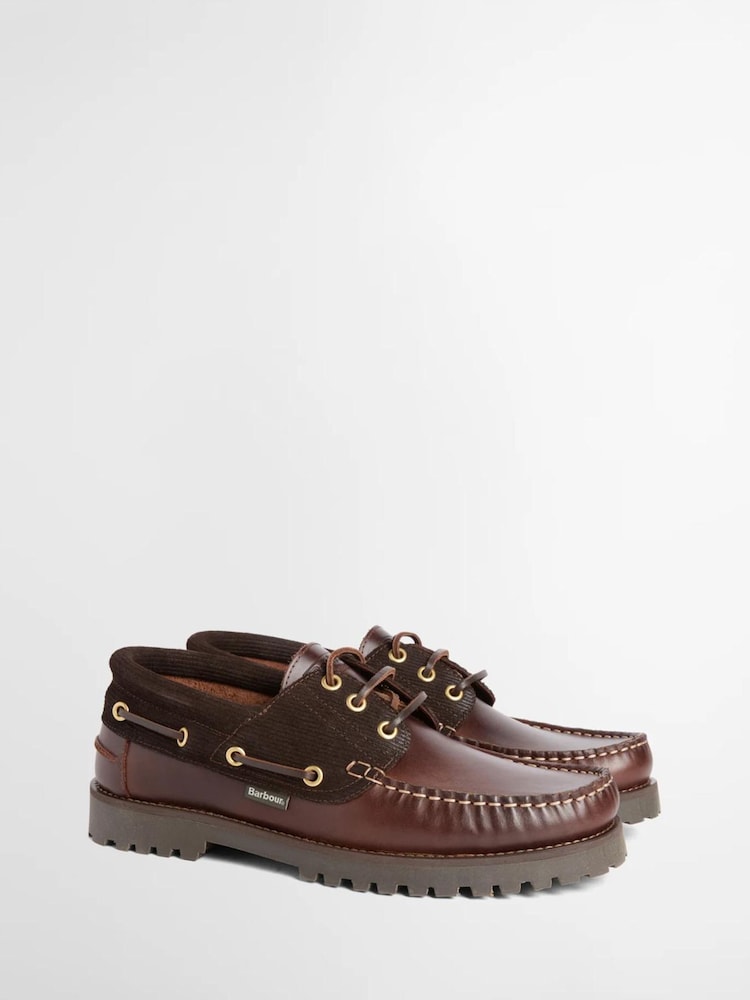 Barbour® Brown Deck Boat Shoes - Image 1 of 4 Barbour® Brown Deck Boat Shoes - Image 1 of 4