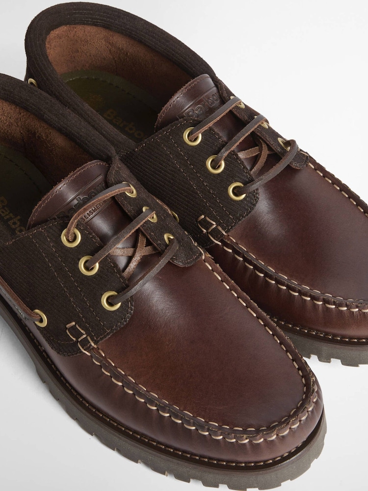 Barbour® Brown Deck Boat Shoes - Image 4 of 4 Barbour® Brown Deck Boat Shoes - Image 4 of 4