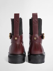 أحمر - Barbour® Alexandra Leather Ankle Boots - صورة 2 من 4