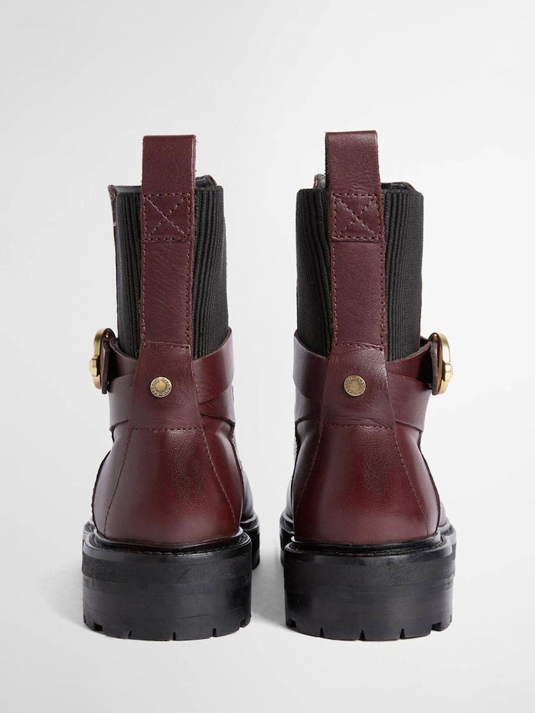 أحمر - Barbour® Alexandra Leather Ankle Boots - صورة 2 من 4 أحمر - Barbour® Alexandra Leather Ankle Boots - صورة 2 من 4