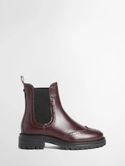 Rot - Barbour® Fawne Patent Leather Chelsea Boots - Bild 1 von 5