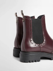 Rot - Barbour® Fawne Patent Leather Chelsea Boots - Bild 5 von 5