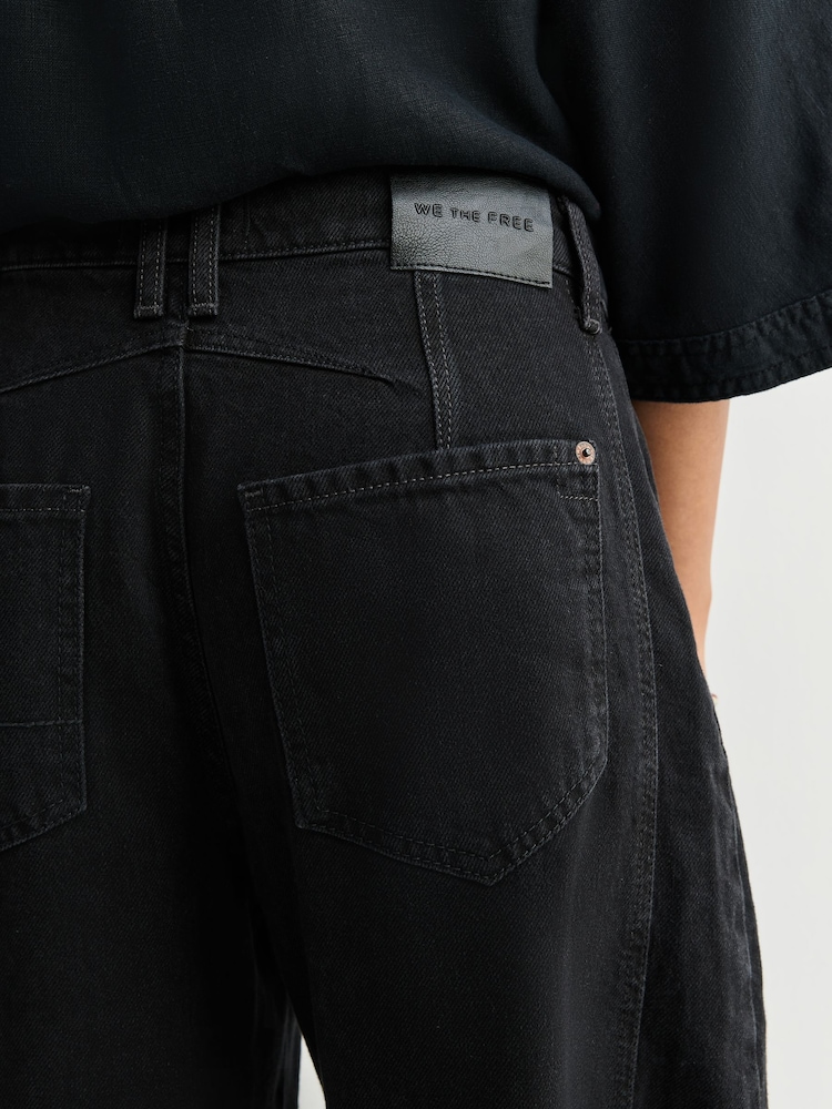 Schwarz - Free People Good Luck Mid Rise Barrel Jeans - Bild 6 von 6