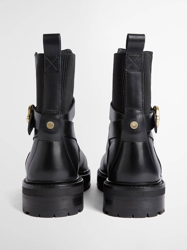 أسود - Barbour® Alexandra Leather Ankle Boots - صورة 2 من 4 أسود - Barbour® Alexandra Leather Ankle Boots - صورة 2 من 4