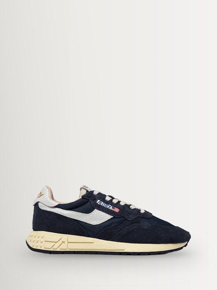 AUTRY Blue Reelwind Suede & Nylon Trainers - Image 1 of 6