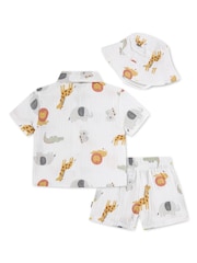 Valkoinen - Huggies Shirt, Shorts & Hats 3 Piece Set - Kuva 2 / 4