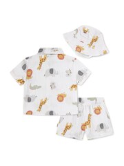 Huggies White Shirt, Shorts & Hats 3 Piece Set - Image 6 of 8