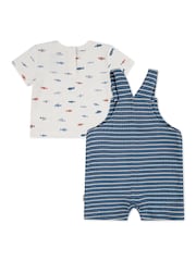 Huggies Blue Baby Dungaree Set - Image 2 of 5