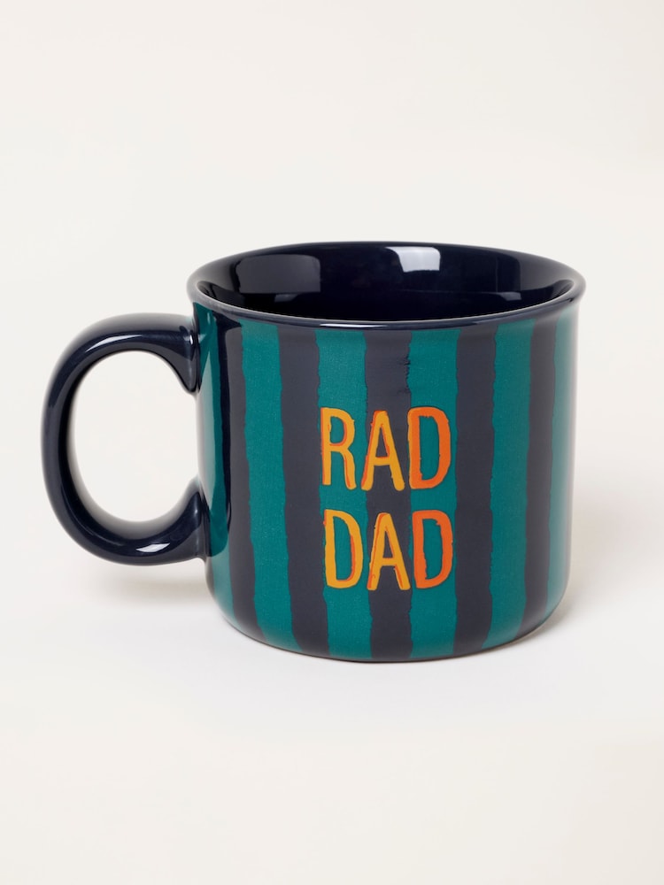 FatFace Rad Dad Striped Ceramic Mug - Bilde 1 av 3
