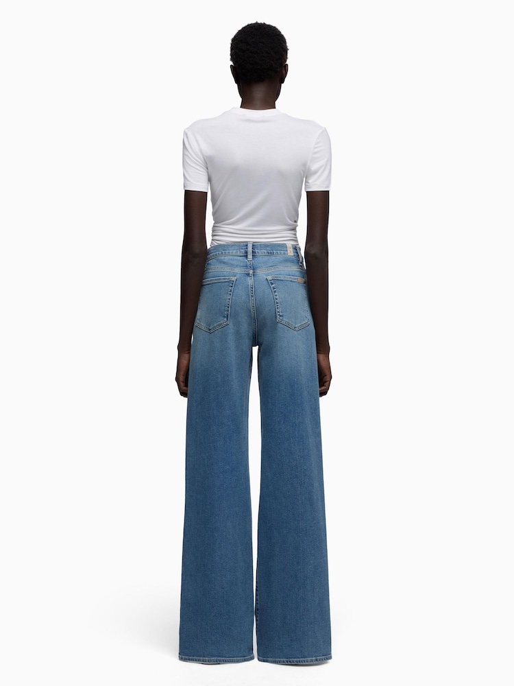 7 For All Mankind Blue Lotta Jeans in Aquashade - Image 2 of 6
